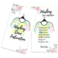 Professionelle Blumen-T-Shirt-Waschpflege-Anleitungskarten für die Kleidungsverpackung - Standard