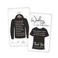 Double-sided white washing care instruction card with detailed garment laundry symbols - Simple White Cardboard Style (Style 5)