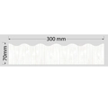 White wood grain wavy bulletin board border sticker, size 300x70mm for classroom decor - Small Style / White Wood Grain