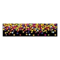 Colorful confetti shapes on black bulletin board border for school decoration - 7cm x 20m / Multicolor Black