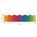 Rainbow gradient scallop border trim for classroom bulletin boards 300x70mm size - Standard Spec / Gradient Rainbow