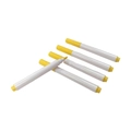 Set of five yellow markers with fiber tips for labeling waterproof DIY jar stickers - Yellow Markers