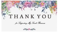 Floral Thank You for Supporting My Small Business card with watercolor flower design - Style 1 / 50 Sheets/Pack