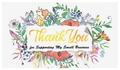 Λεπτομέρεια κάρτας Thank You με ακουαρέλα λουλούδια και χρυσά γράμματα - Κάρτες 6 (50 Κάρτες/πακέτο) * 50 * 90mm (38mm)