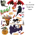 Detail of 25x35cm Halloween stickers with pumpkin, ghost and bat for window glass - Zombie Reaper Style (D) / 25*35cm
