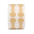 Rol bruine kraftpapier labels voor sieraden in haltervorm voor ringen en kettingen - 42x11mm / Bruin