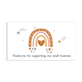 Macro detail of Bohemian rainbow Thank You card with small business support text - Card 1 (50 Cards/pack) * 5 * 9cm