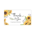 Floral Thank You for Supporting My Small Business card with sunflowers and berries - Card 4
