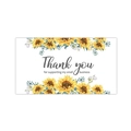 Sunflower thank you card for supporting my small business with watercolor floral design - Card 1