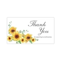 Sunflower thank you card for supporting my small business with watercolor floral design - Card 2