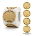 Floral kraft paper wreath gift labels 2 inch round stickers for packaging and decor - Pastoral Floral Style A (6092226905614) / 2 Inch / 5.0CM