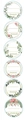 Floral kraft paper stickers with homemade text and writing lines for gift labeling - Homemade Botanical Style C (6092226905616) / 2 Inch / 5.0CM