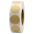 Roll of round kraft paper stickers for handmade baking packaging and gift sealing labels - 2.5cm / Tan