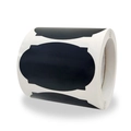 Rotolo di etichette lavagna nere opache impermeabili con bordi ondulati per barattoli cucina - 55*35MM / Nero