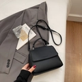 Black pebbled leather tote bag with top handle and adjustable strap for women - Black (Without Charm)