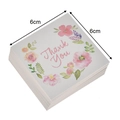 Quadratische 6x6cm Dankeskarten mit Aquarellblumen für Bäckereiverpackungen - Bunte Blumen / 60X60mm