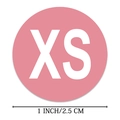 Adesivo rosa rotondo taglia XS da 1 pollice per l'organizzazione dell'abbigliamento - XS / 25mm / Rosa