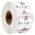 Αυτοκόλλητα Thank You for supporting my small business με λουλούδια για πακέτα - Χρώμα Εικόνας * 1 Ίντσα - 25 Εκ.