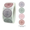 Morandi rose floral Thank You stickers roll 1 inch round labels for gift sealing - 1 Inch-2.5CM / Mixed Multicolor