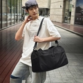 Bolsa de deporte negra de gran capacidad en tela Oxford impermeable con correa ajustable - Negro