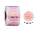 Pink roll stickers with gold You've Got Great Taste text and heart for gift sealing - You've Got Great Taste Style / 1 Inch (25mm)