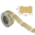5x3cm kraft paper label stickers roll with elegant wavy edges for holiday gift packaging - Style A / 250 Pieces/Pack