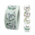 500pcs floral thank you stickers roll with 4 watercolor designs and 1-inch diameter - Default *25mm (1 Inch)