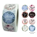 Rotolo di adesivi floreali Thank You da 1 pollice con 8 diversi design a ghirlanda - Piccolo