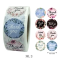 Rotolo di adesivi Thank You da 2,5 cm con otto diversi design di ghirlande botaniche - Stile NO.3 / 25mm