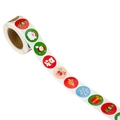 Rouleau d'autocollants de Noël festifs avec motifs Père Noël et ours polaire pour cadeaux - Style Père Noël Et Ours Polaire (2号)