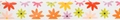 Colorful floral pattern border sticker with vibrant multi-color flower print for decoration - Flower