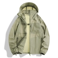 Veste de protection UV en soie glacée vert olive à capuche avec poches zippées - XS [80-95] / Vert Armée Clair