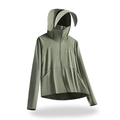 Women's UV protection cooling ice silk jacket in light bean green with UPF 50+ hood - M / Lake Green