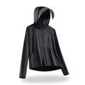 Giacca protettiva UV in seta di ghiaccio nera con maschera solare e UPF50+ - M / Nero