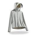 Giacca solare in seta ghiaccio grigio chiaro con maschera e passapollici per outdoor - M / Grigio Montagna