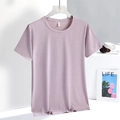 Atmungsaktives Ice-Silk-Sport-T-Shirt für Damen und Herren in Hellviolett, schnelltrocknend - M / Oberteile / Hellviolett