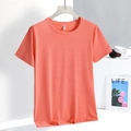 Kurzärmliges korallenrotes Sport-T-Shirt aus schnell trocknendem Ice-Silk-Gewebe - M / Oberteile / Orange