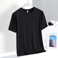 Atmungsaktives schwarzes Eisseide-Sport-T-Shirt für Herren mit Mesh-Gewebe - Herren 5XL [180-200] / Oberteile / Herren Schwarz