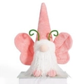 Pink Easter butterfly gnome plush doll with green antennae and soft white beard - Pink Butterfly Gnome Style