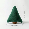 Cojín de árbol de Navidad en felpa sherpa verde, medidas 29 x 27 cm, decorativo - Pequeño / Verde