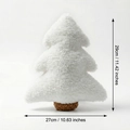 Detailed size view of a 29cm white plush Christmas tree pillow showing dimensions - Small (ML-Q688C)