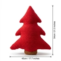 Red Christmas tree plush pillow with soft teddy fleece texture, size 54x45cm - Large (ML-Q689B)