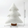Plush Christmas tree pillow dimension view 54cm height by 45cm width in white fleece - Large (ML-Q689C)