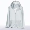 Women's pale blue ice silk sun protection jacket with hood and UPF 50+ technology - 3XL / Tops / Light Moon Blue