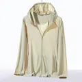 Women's ice silk sun protection jacket in cold tea grey with UPF 50+ hood - 3XL / Tops / Cool Tea Gray