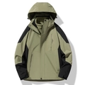 Wasserdichte 3-in-1 Jacke in Armeegrün und Schwarz mit warmem Fleece-Innenfutter - 2XL / Olivgrün (Damen)