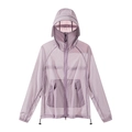 Light purple breathable sun protection jacket with integrated face mask and hood - L / Pink