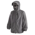 Graue Sonnenschutzjacke für Damen mit Kordelzug in der Taille und Kapuzendesign - 2XL / Oberteile / Kohlegrau