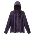 Lightweight dark purple sun protection jacket with hood for outdoor UV protection gear - S / Deep purple