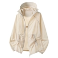 Veste de protection solaire légère crème en tissu respirant à séchage rapide - L / Beige